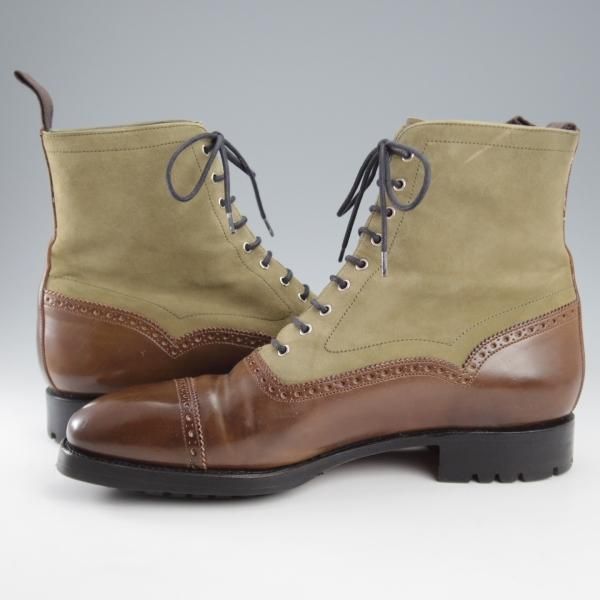 美品★カルミナ SIZE 7【オーダー価格11万円程度★茶系コードバン使用(アルマニャック色)/純正ツリー付】80450/ブーツ/CARMINA★k619