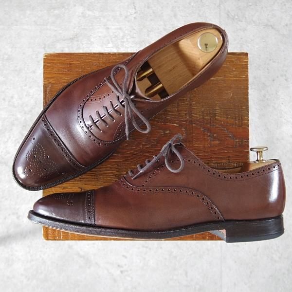 ★チャーチ 85F/UK8.5【定価￥170,500-★セミブローグ/TRONTO】136ラスト/カーフ/濃茶/メンズ/Church's★k621