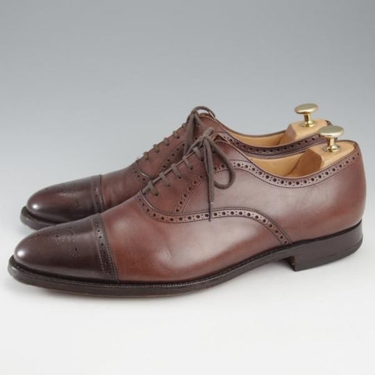 ★チャーチ 85F/UK8.5【定価￥170,500-★セミブローグ/TRONTO】136ラスト/カーフ/濃茶/メンズ/Church's★k621