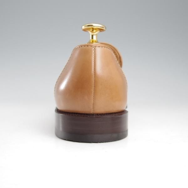 極美品★(伊)タニノクリスチー SIZE 5【定価10万円以上★ALFONSO 2/ローファー】スリッポン/カーフ/薄茶/メンズ/TANINO CRISCI★k623