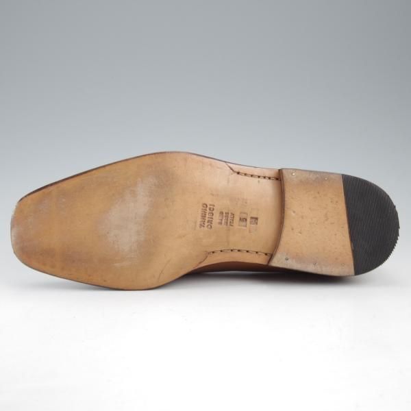 極美品★(伊)タニノクリスチー SIZE 5【定価10万円以上★ALFONSO 2/ローファー】スリッポン/カーフ/薄茶/メンズ/TANINO CRISCI★k623