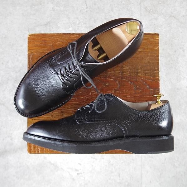 極美品★オールデン 7D【現行定価13万円以上★(米)MOULDED SHOE別注/モディファイドラスト仕様】プレーントゥ/53396/黒/ALDEN★k626