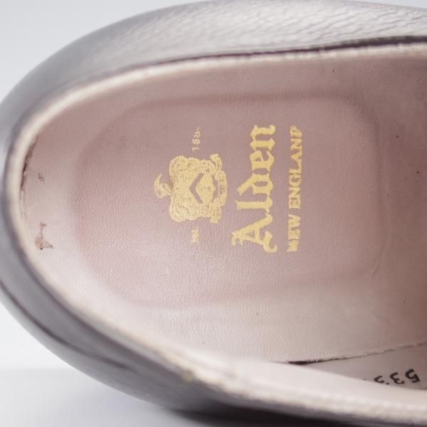 極美品★オールデン 7D【現行定価13万円以上★(米)MOULDED SHOE別注/モディファイドラスト仕様】プレーントゥ/53396/黒/ALDEN★k626