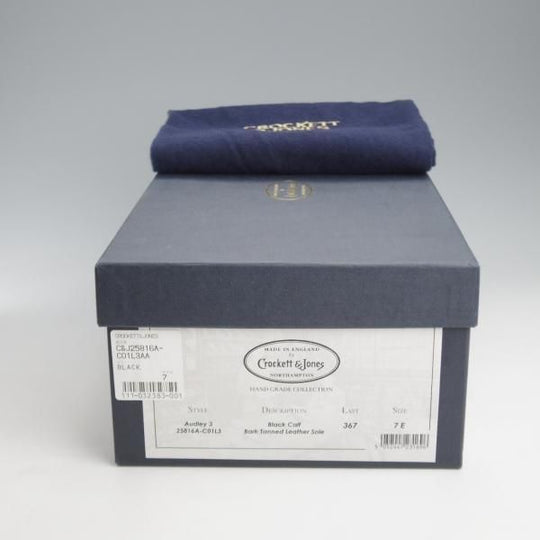 極美品★クロケット&ジョーンズ 7E【定価￥132,000-★AUDLEY 3/オードリー】ハンドグレードライン/367ラスト/黒/Crockett&Jones★k627
