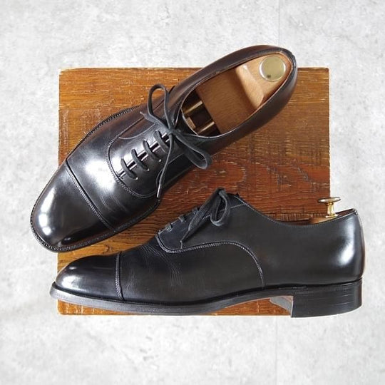 ★チャーチ 8F【貴重★2都市ロゴ(〜70's)/旧チャーチ/CONSUL】73ラスト/コンサル/ストレートチップ/黒/メンズ/Church's★k630