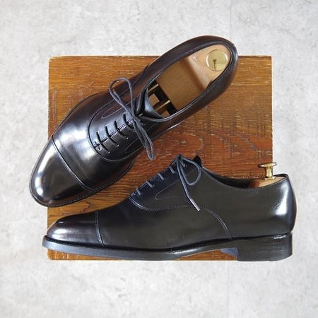 極上★三陽山長 SIZE 7【定価￥91,300-★友二郎/R2010ラスト】ストレートチップ/カーフ/黒/メンズ/TOMOJIRO/Sanyo Yamacho★k635
