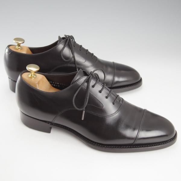 極上★三陽山長 SIZE 7【定価￥91,300-★友二郎/R2010ラスト】ストレートチップ/カーフ/黒/メンズ/TOMOJIRO/Sanyo Yamacho★k635