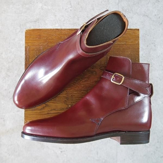 未使用★クロケット&ジョーンズ 7.5E【デッドストック品★(英)ポールセンスコーン別注/ジョッパーブーツ】赤茶/Crockett&Jones★k637