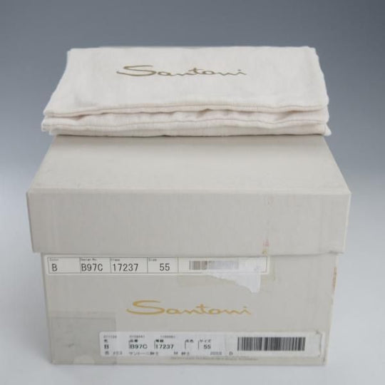 極美品★(伊)サントーニ SIZE 5.5【★ローファー/17237】スリッポン/カーフ/黒/メンズ/Santoni★k639