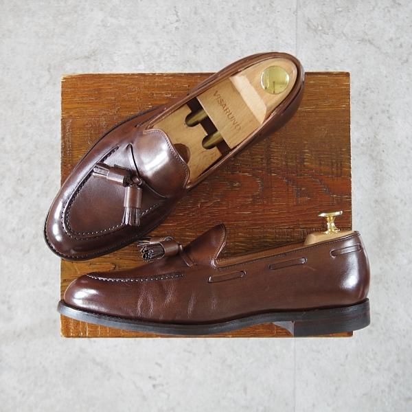 極美品★クロケット&ジョーンズ 5.5E【定価￥99,000-★CAVENDISH 2/キャベンディッシュ】タッセルローファー/濃茶/Crockett&Jones★k640