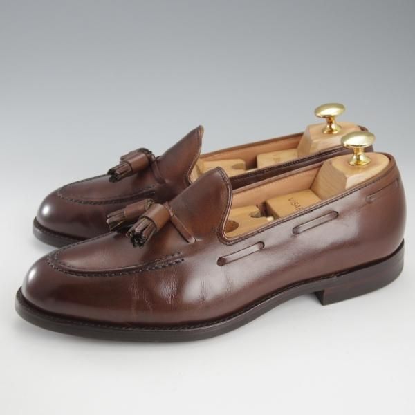 極美品★クロケット&ジョーンズ 5.5E【定価￥99,000-★CAVENDISH 2/キャベンディッシュ】タッセルローファー/濃茶/Crockett&Jones★k640