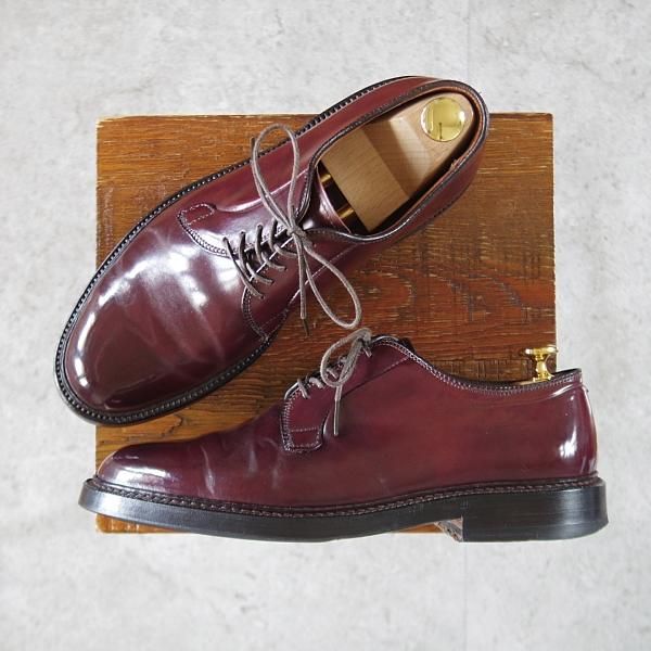★オールデン 6E【定価￥184,800-★コードバン仕様/990】バリーラスト/プレーントゥ/#8/バーガンディー/赤茶/メンズ/ALDEN★k643