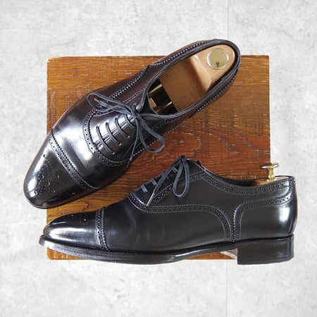 美品★(英)アルフレッド・サージェント 7F【上級★エクスクルーシブライン/HERRICK】109ラスト/セミブローグ/黒/ALFRED SARGENT★k646