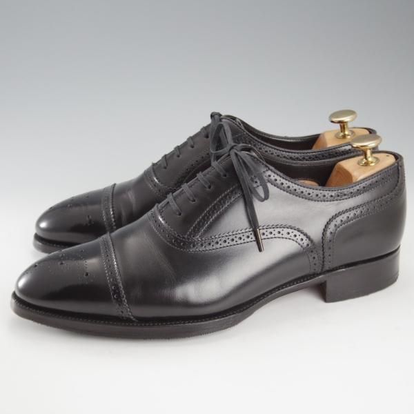 美品★(英)アルフレッド・サージェント 7F【上級★エクスクルーシブライン/HERRICK】109ラスト/セミブローグ/黒/ALFRED SARGENT★k646