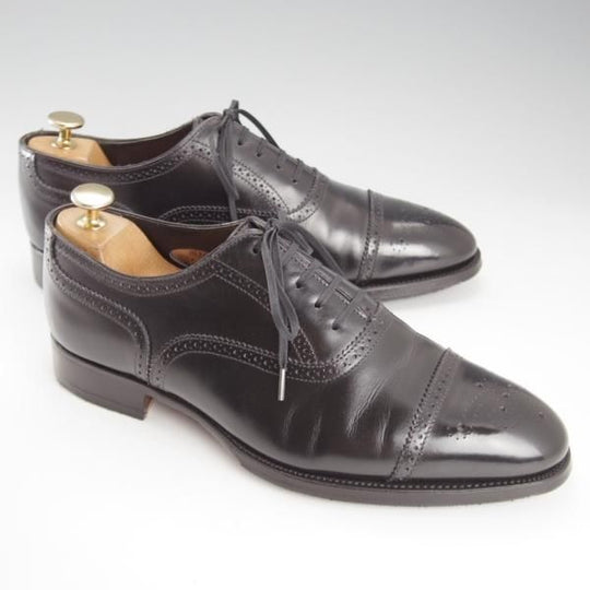 美品★(英)アルフレッド・サージェント 7F【上級★エクスクルーシブライン/HERRICK】109ラスト/セミブローグ/黒/ALFRED SARGENT★k646