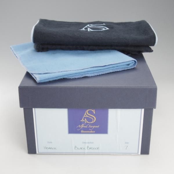 美品★(英)アルフレッド・サージェント 7F【上級★エクスクルーシブライン/HERRICK】109ラスト/セミブローグ/黒/ALFRED SARGENT★k646