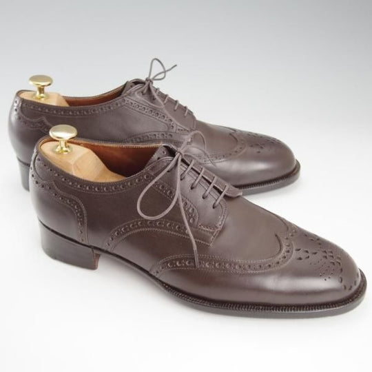 ★浅草コブラー UK7程度【注文価格20万円以上★純正ツリー付/フルハンドメイド】フルブローグ/濃茶/The Asakusa Cobbler★k648