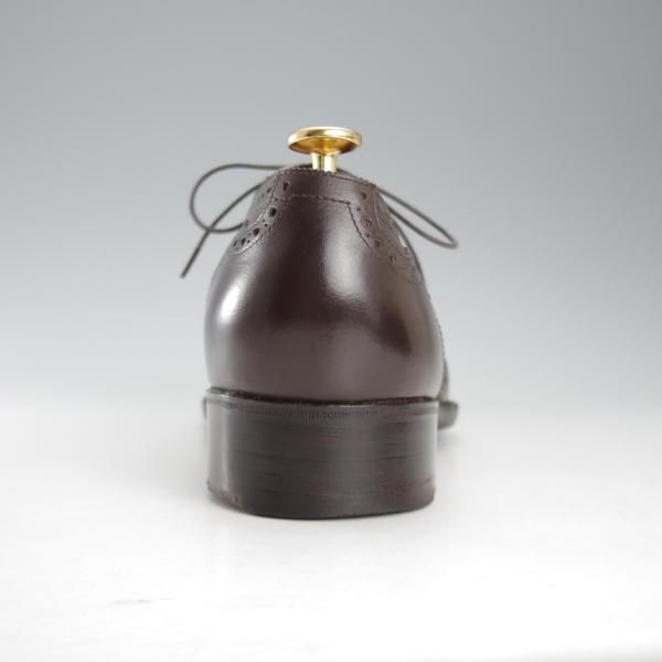 ★浅草コブラー UK7程度【注文価格20万円以上★純正ツリー付/フルハンドメイド】フルブローグ/濃茶/The Asakusa Cobbler★k648