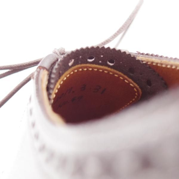 ★浅草コブラー UK7程度【注文価格20万円以上★純正ツリー付/フルハンドメイド】フルブローグ/濃茶/The Asakusa Cobbler★k648