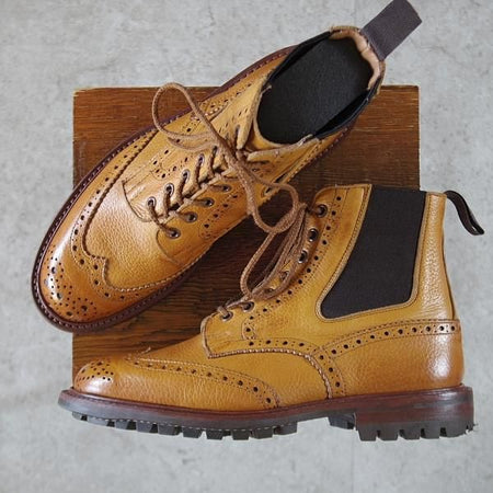極上★トリッカーズ SIZE 7【定価￥132,000-★ムフロン革/カントリ−ブーツ/サイドゴア】ELLIS/エイコンアンティーク/Tricker's★k650