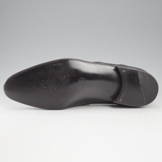 未使用★(伊)アルティオリ SIZE 8【高額★リザード革×カンガルー革/センターエラステック】ローファー/スリッポン/黒/メンズ/ARTIOLI★k652