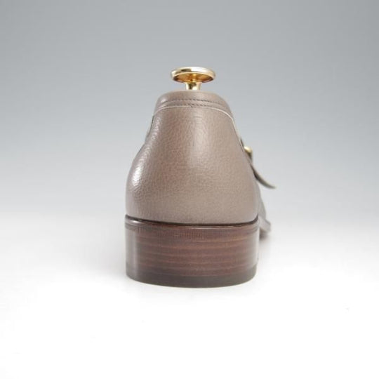 未使用★(伊)BONORA/ボノーラ SIZE 41.5【デッドストック品★ストラップローファー/灰】スリッポン/シボ革/メンズ★k653