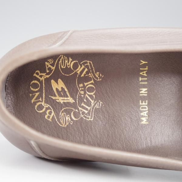 未使用★(伊)BONORA/ボノーラ SIZE 41.5【デッドストック品★ストラップローファー/灰】スリッポン/シボ革/メンズ★k653