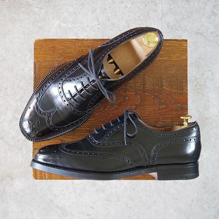 極上★チャーチ 60F/UK6【旧チャーチ★73ラスト/CULLEN】フルブローグ/アパルーサカーフ/黒/メンズ/Church's★k656