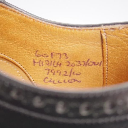 極上★チャーチ 60F/UK6【旧チャーチ★73ラスト/CULLEN】フルブローグ/アパルーサカーフ/黒/メンズ/Church's★k656