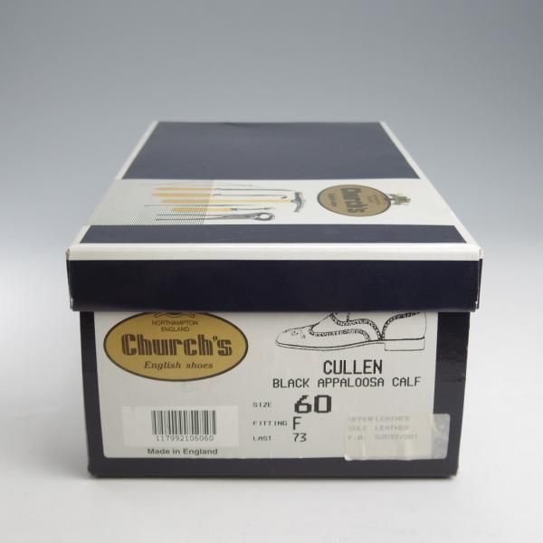 極上★チャーチ 60F/UK6【旧チャーチ★73ラスト/CULLEN】フルブローグ/アパルーサカーフ/黒/メンズ/Church's★k656