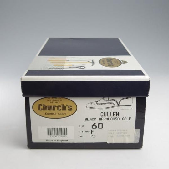 極上★チャーチ 60F/UK6【旧チャーチ★73ラスト/CULLEN】フルブローグ/アパルーサカーフ/黒/メンズ/Church's★k656