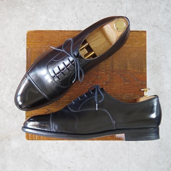 美品★チャーチ 80F/UK8【旧チャーチ★3都市ロゴ時代のストレートチップ/DELEGATE/黒】84ラスト/信濃屋別注/カーフ/Church's★k657