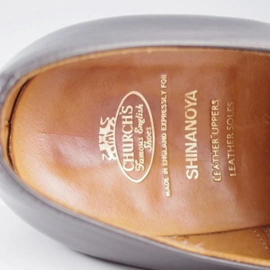 美品★チャーチ 80F/UK8【旧チャーチ★3都市ロゴ時代のストレートチップ/DELEGATE/黒】84ラスト/信濃屋別注/カーフ/Church's★k657