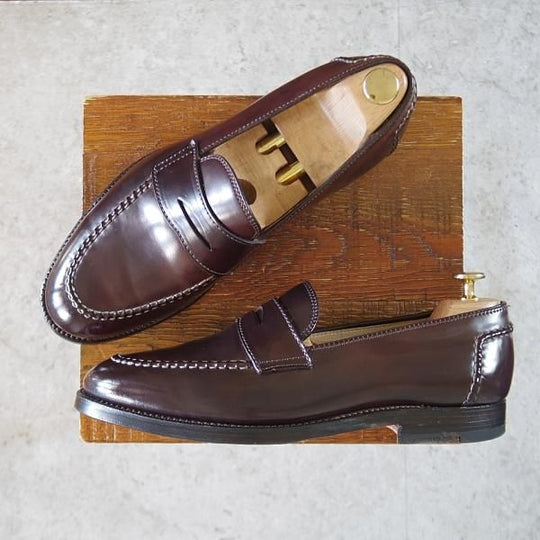 極上★オールデン 8D【現行定価18万円程度★コードバン仕様/5770】コインローファー/バーガンディー/#8/赤茶/メンズ/ALDEN★k658