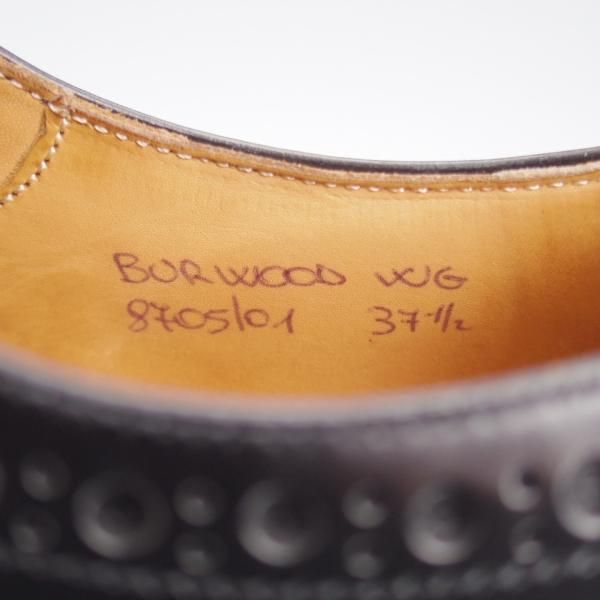 極上★チャーチ(レディース) SIZE 37.5【定価￥176,000-★バーウッド/BURWOOD WG】ポリッシュドバインダーカーフ/黒/Church's★k659