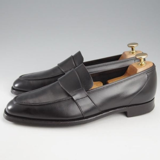 ★クロケット&ジョーンズ 6.5E【定価￥132,000-★(英)ジョージクレバリー別注/ローファー/OWEN】スリッポン/黒/Crockett&Jones★k661