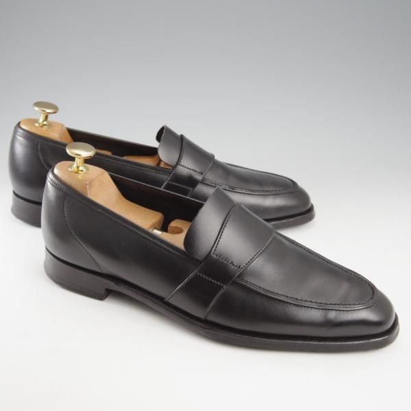 ★クロケット&ジョーンズ 6.5E【定価￥132,000-★(英)ジョージクレバリー別注/ローファー/OWEN】スリッポン/黒/Crockett&Jones★k661