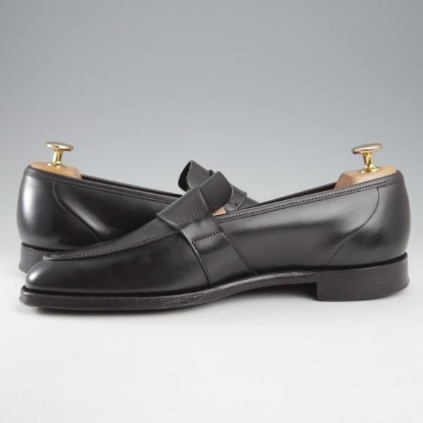 ★クロケット&ジョーンズ 6.5E【定価￥132,000-★(英)ジョージクレバリー別注/ローファー/OWEN】スリッポン/黒/Crockett&Jones★k661