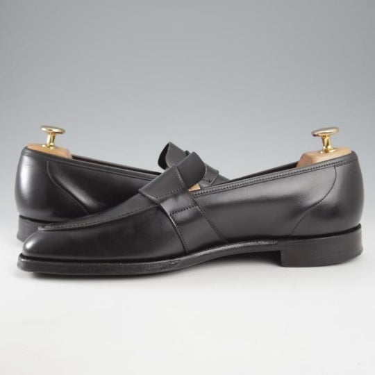 ★クロケット&ジョーンズ 6.5E【定価￥132,000-★(英)ジョージクレバリー別注/ローファー/OWEN】スリッポン/黒/Crockett&Jones★k661