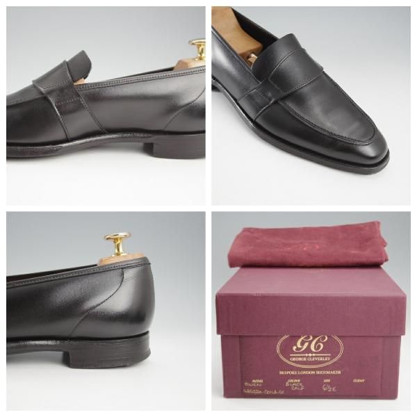 ★クロケット&ジョーンズ 6.5E【定価￥132,000-★(英)ジョージクレバリー別注/ローファー/OWEN】スリッポン/黒/Crockett&Jones★k661