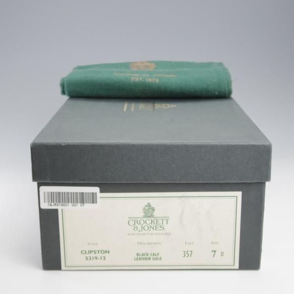 ★クロケット&ジョーンズ 7D【★ストレートチップ/CLIPSTON】357ラスト/カーフ/黒/メンズ/Crockett&Jones★k664