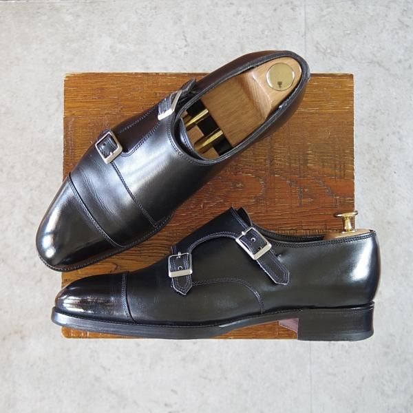 ★(英)アルフレッド・サージェント SIZE 6.5【上級★エクスクルーシブライン/純正シューツリー付/RAMSEY】99ラスト/ダブルモンク/黒★k665