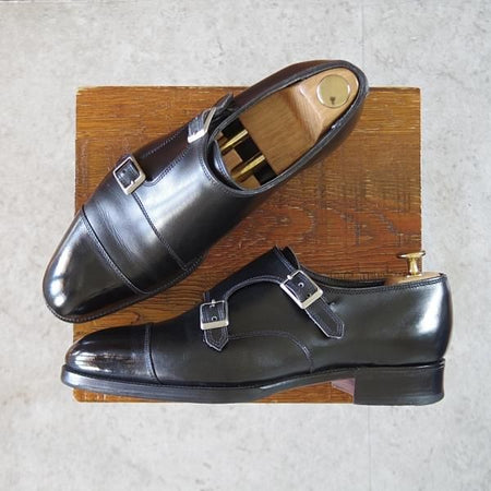 ★(英)アルフレッド・サージェント SIZE 6.5【上級★エクスクルーシブライン/純正シューツリー付/RAMSEY】99ラスト/ダブルモンク/黒★k665