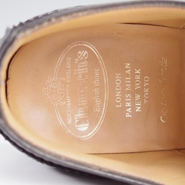 極上★チャーチ 75F/UK7.5【★SHAVINGTON/シャビントン/160ラスト】パンチドキャップトゥ/カーフ/黒/メンズ/Church's★k666