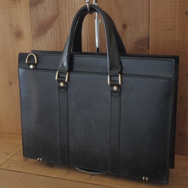 美品★ココマイスター/COCOMEISTER【定価￥160,000-★ブライドルレザー/バンガーブリーフ】ブリーフケース/バッグ/ビジネス/黒/鞄★N5881