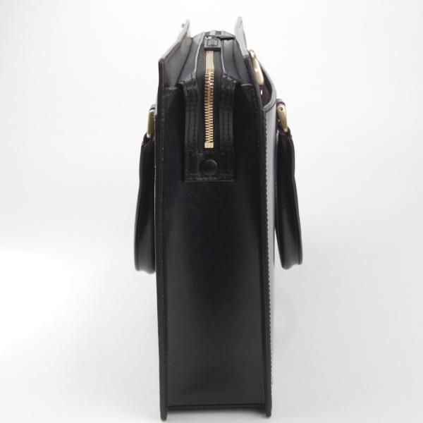 美品★ココマイスター/COCOMEISTER【定価￥160,000-★ブライドルレザー/バンガーブリーフ】ブリーフケース/バッグ/ビジネス/黒/鞄★N5881