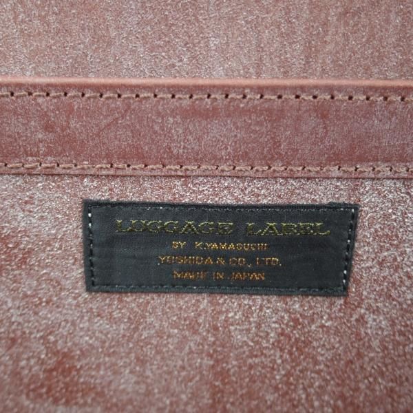 美品★吉田カバン/LUGGAGE LABEL【貴重★ブライドルレザー仕様/ダレスバッグ】茶/メンズ/ビジネス/バッグ/革/鞄★N5882
