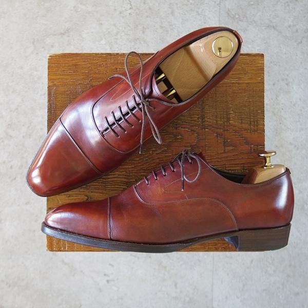 極上★シェットランドフォックス SIZE 7【定価￥68,200-★ブライトン/ストレートチップ/031F】カーフ/赤茶/メンズ/SHETLAND FOX★k671