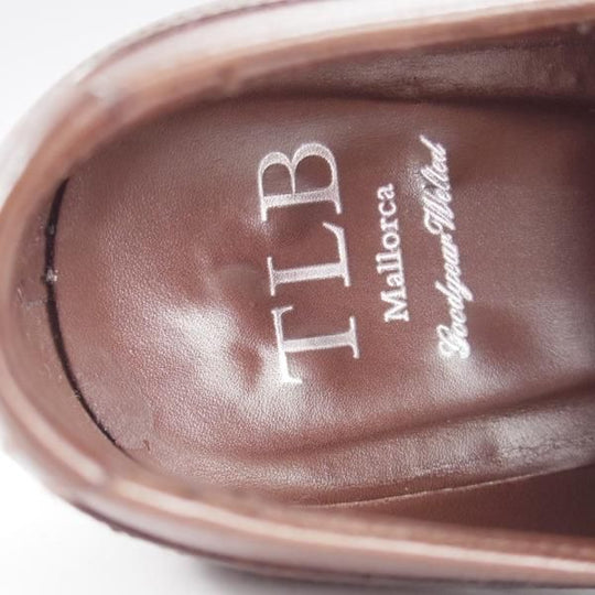 美品★(スペイン製)TLB Mallorca/ティーエルビー SIZE 7【定価￥59,400-★(米)ホーウィン社のハッチグレイン/655】Uチップ/濃茶★k675