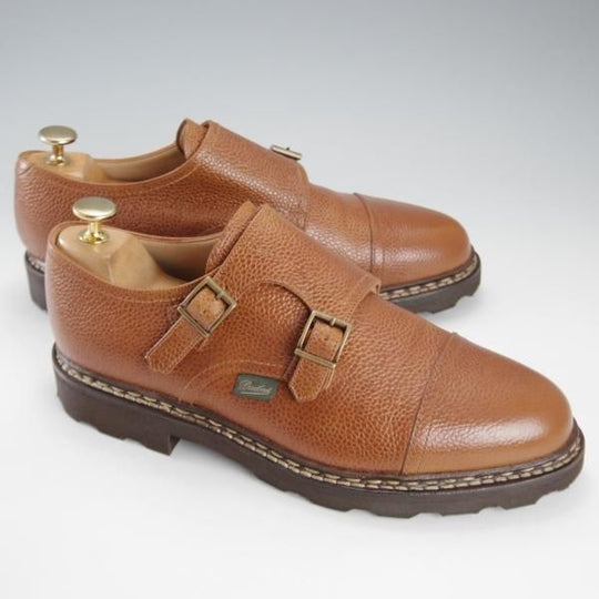 美品★パラブーツ SIZE 6.5【定価￥96,800-★ウィリアム/WILLIAM】マルシェソール/ダブルモンク/コニャック/茶/メンズ/Paraboot★k677